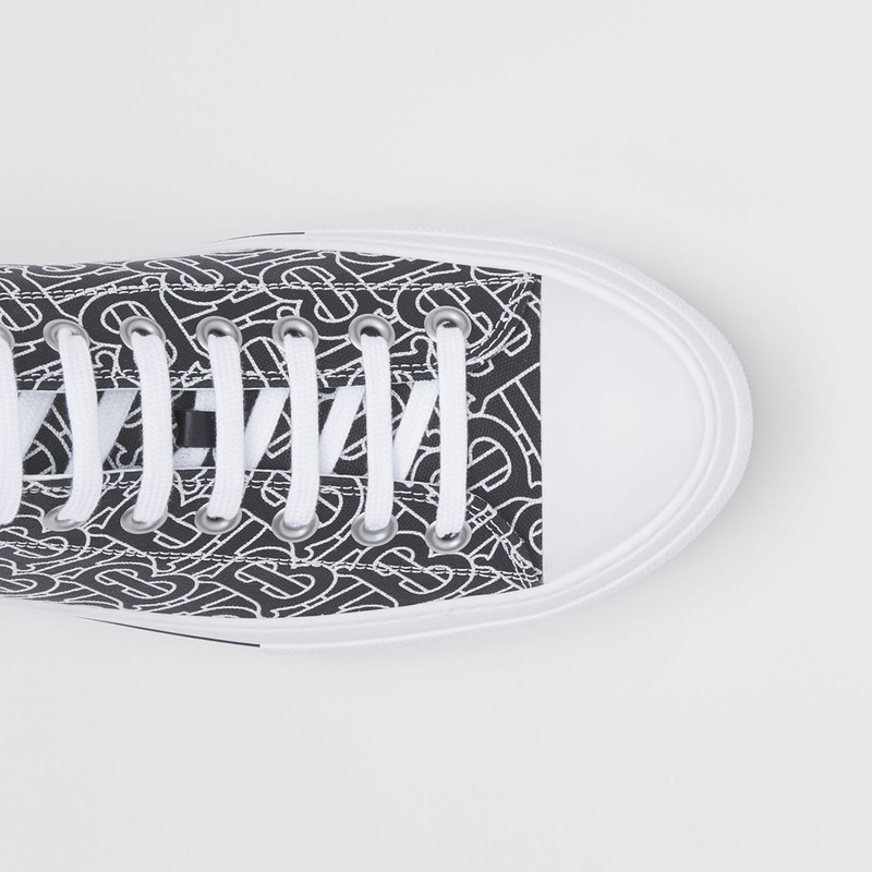 Burberry Monogram Print Cotton Sneakers outlook