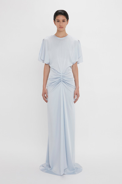 Victoria Beckham Exclusive Floor-Length Gathered Dress In Ice outlook