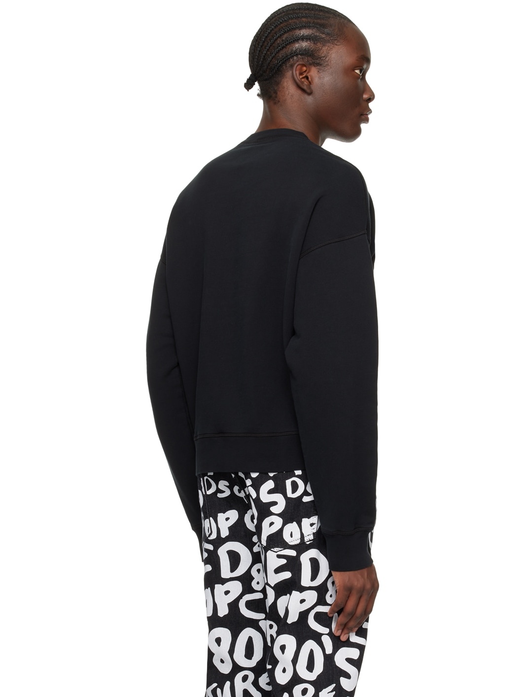 Black Drop Fit Sweatshirt - 3