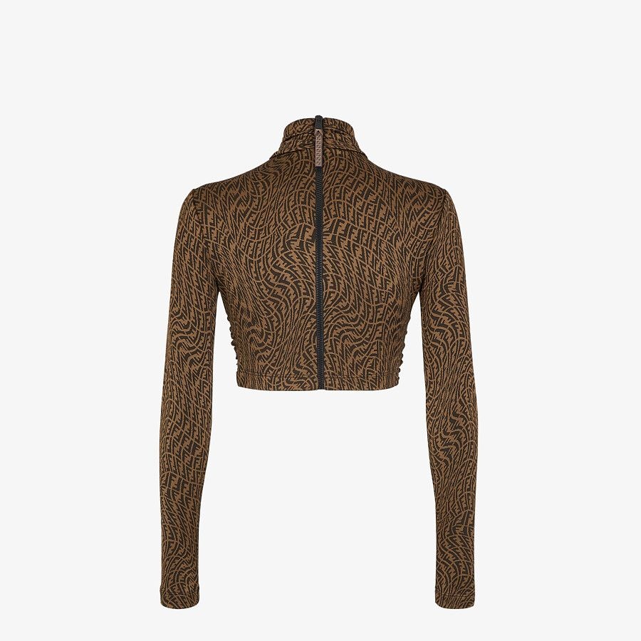 Brown organzine top - 2