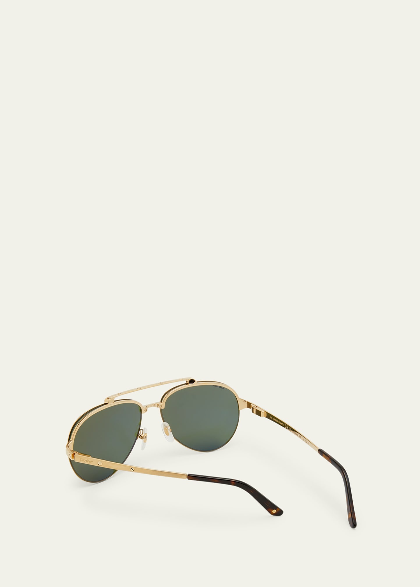 Men's Metal Double-Bridge Aviator Sunglasses - 3