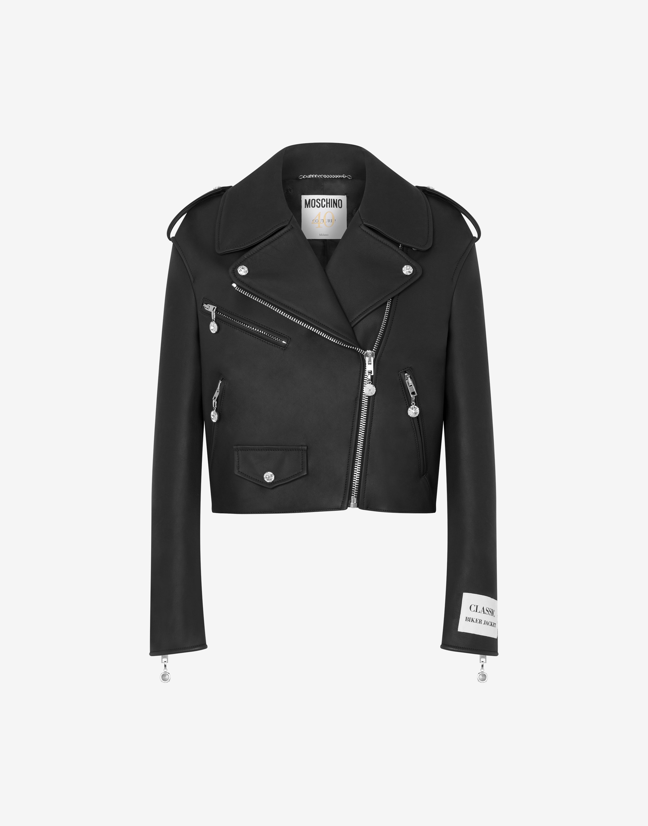 JEWELS NAPPA LEATHER BIKER - 1