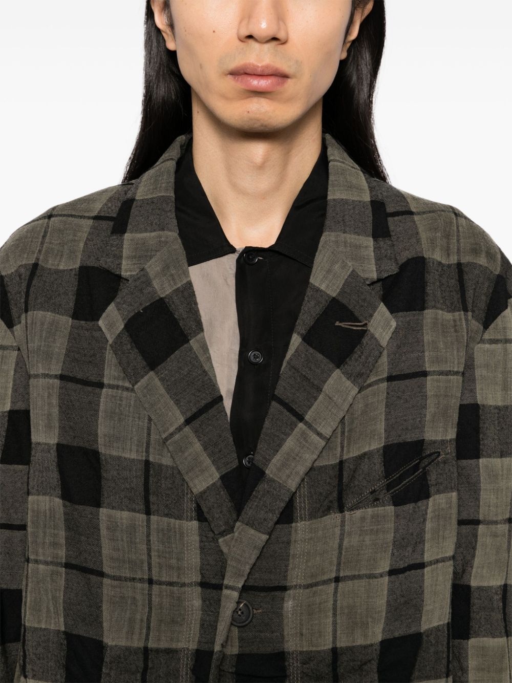 check pattern blazer - 5