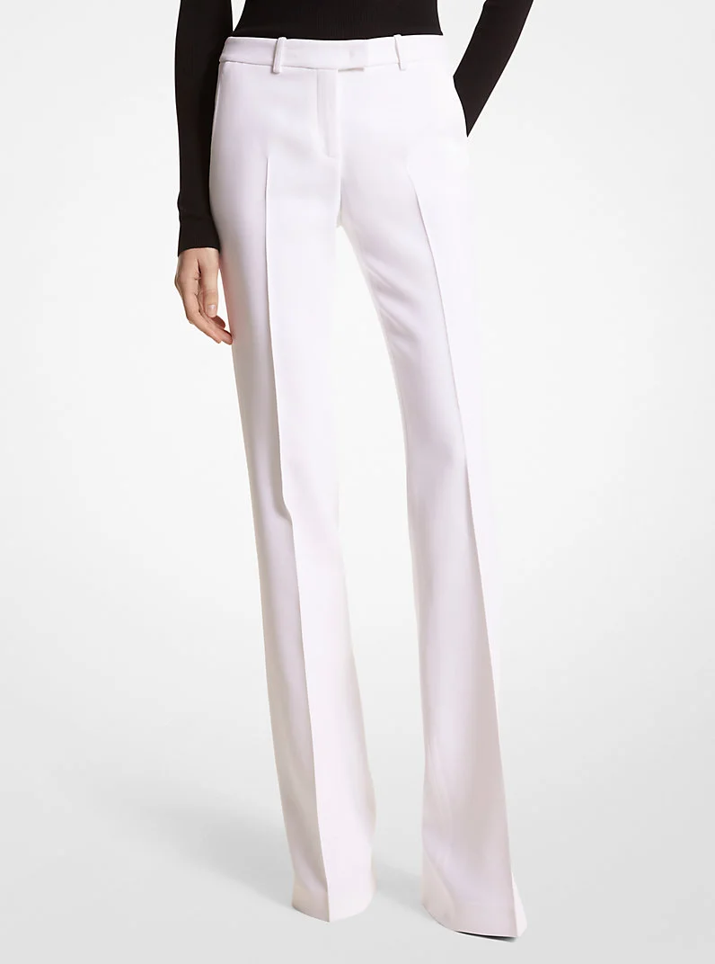 Haylee Double Crepe Sablé Flared Trousers - 1