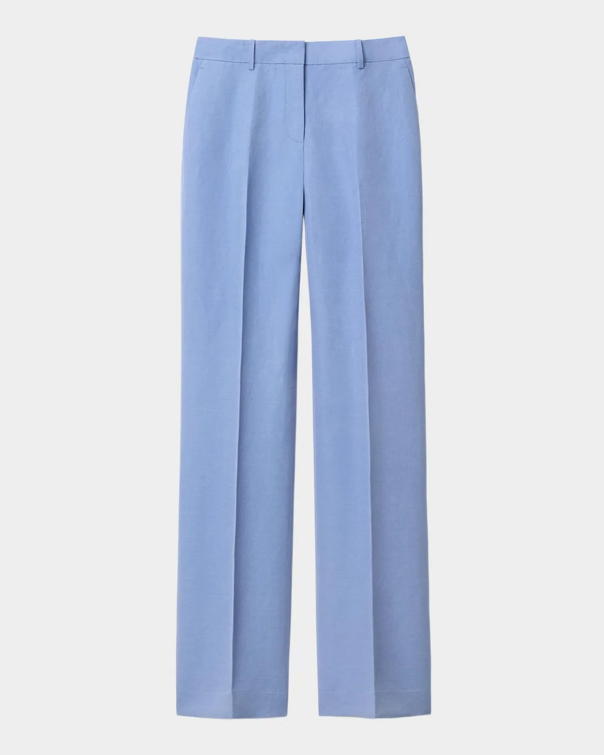Gates Wide-Leg Silk-Linen Pants - 1