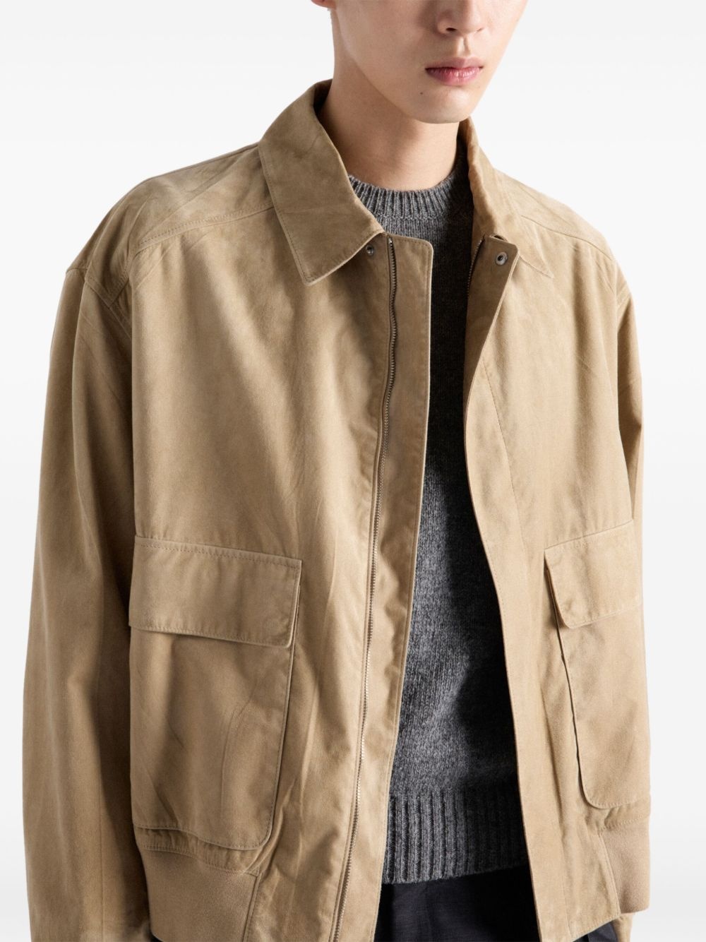 suede bomber jacket - 4