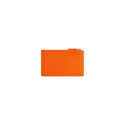 BALENCIAGA Cash Large Long Coin And Card Holder in Fluo Orange outlook