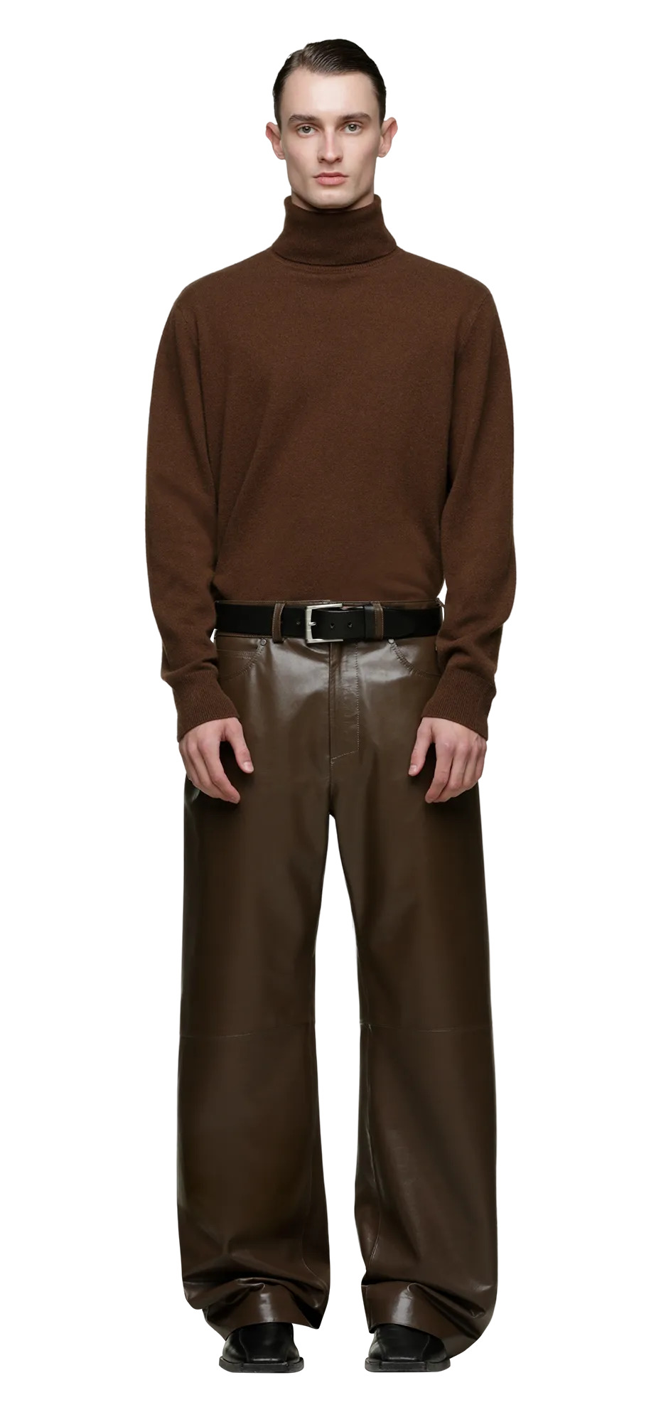 LEATHER STRAIGHT LEG PECAN - 4