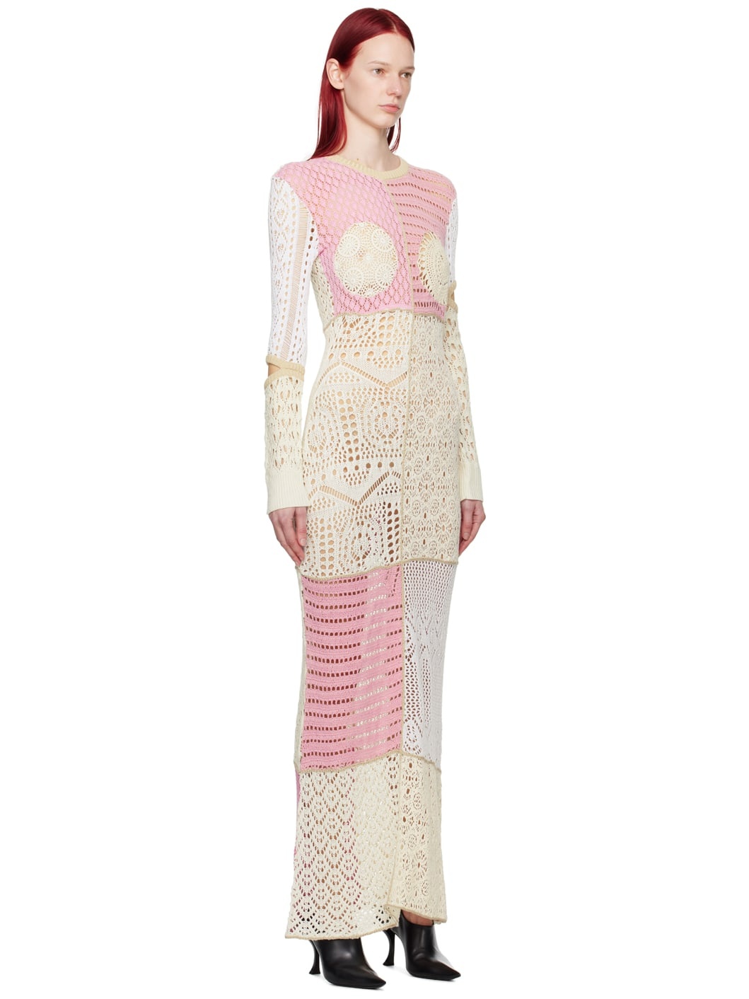 Beige & Pink Regenerated Maxi Dress - 2