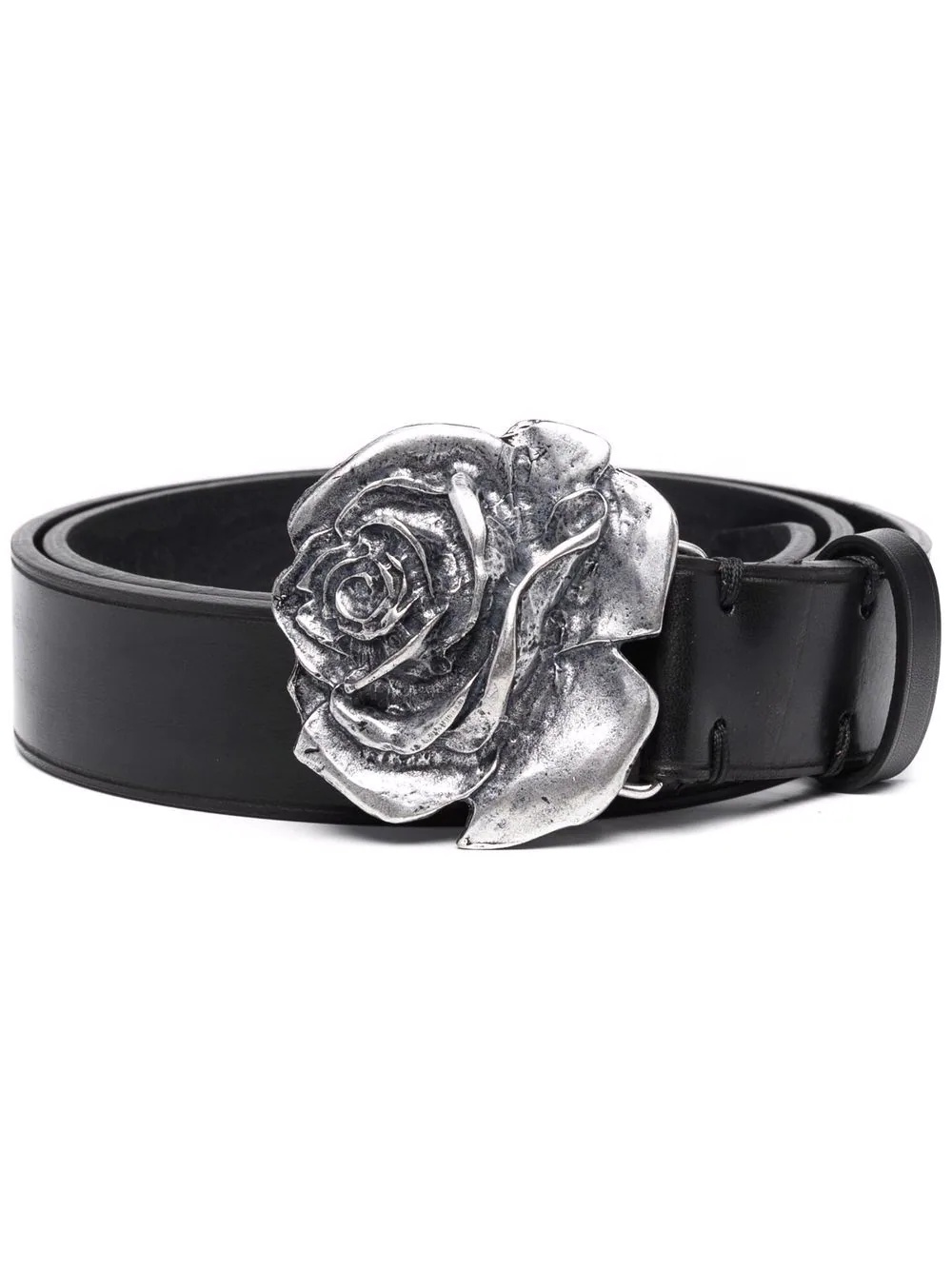 Rose-Shaped Buckle leather belt - 1