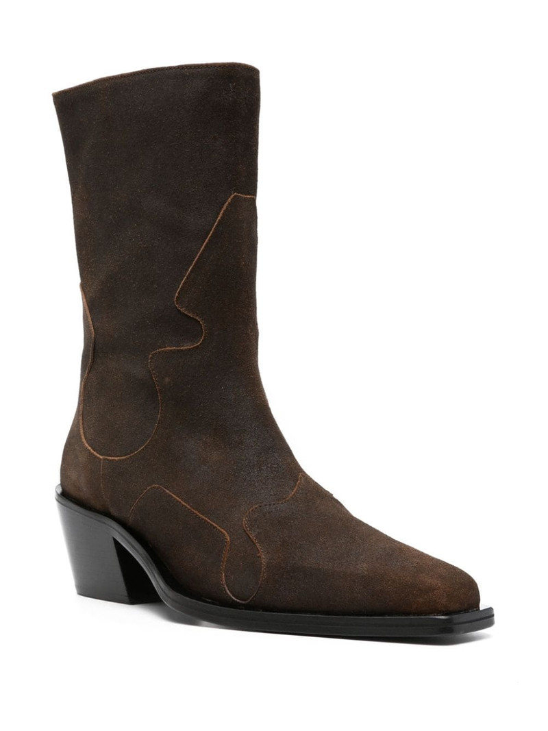 ECKHAUS LATTA 70mm zip-up suede boots outlook