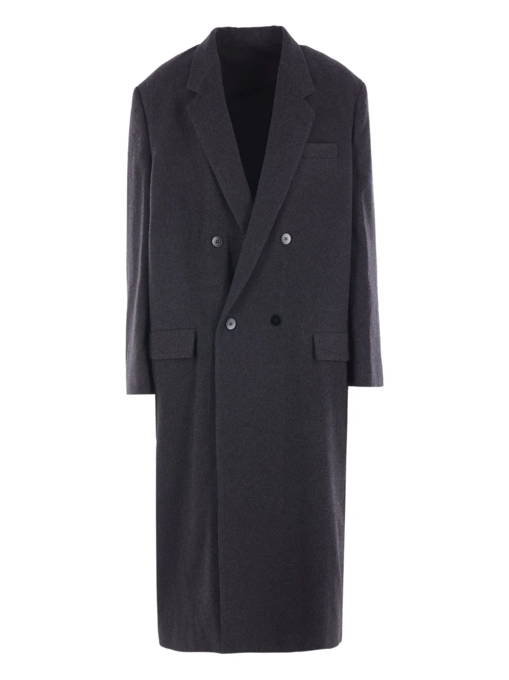double-breasted wool-blend coat - 1