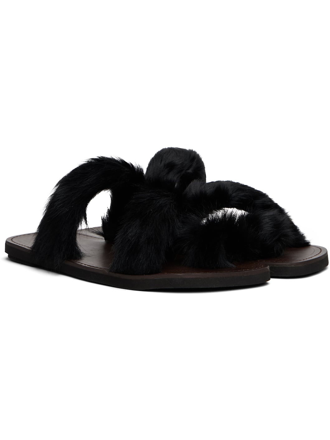 Black Open Toe Sandals - 4