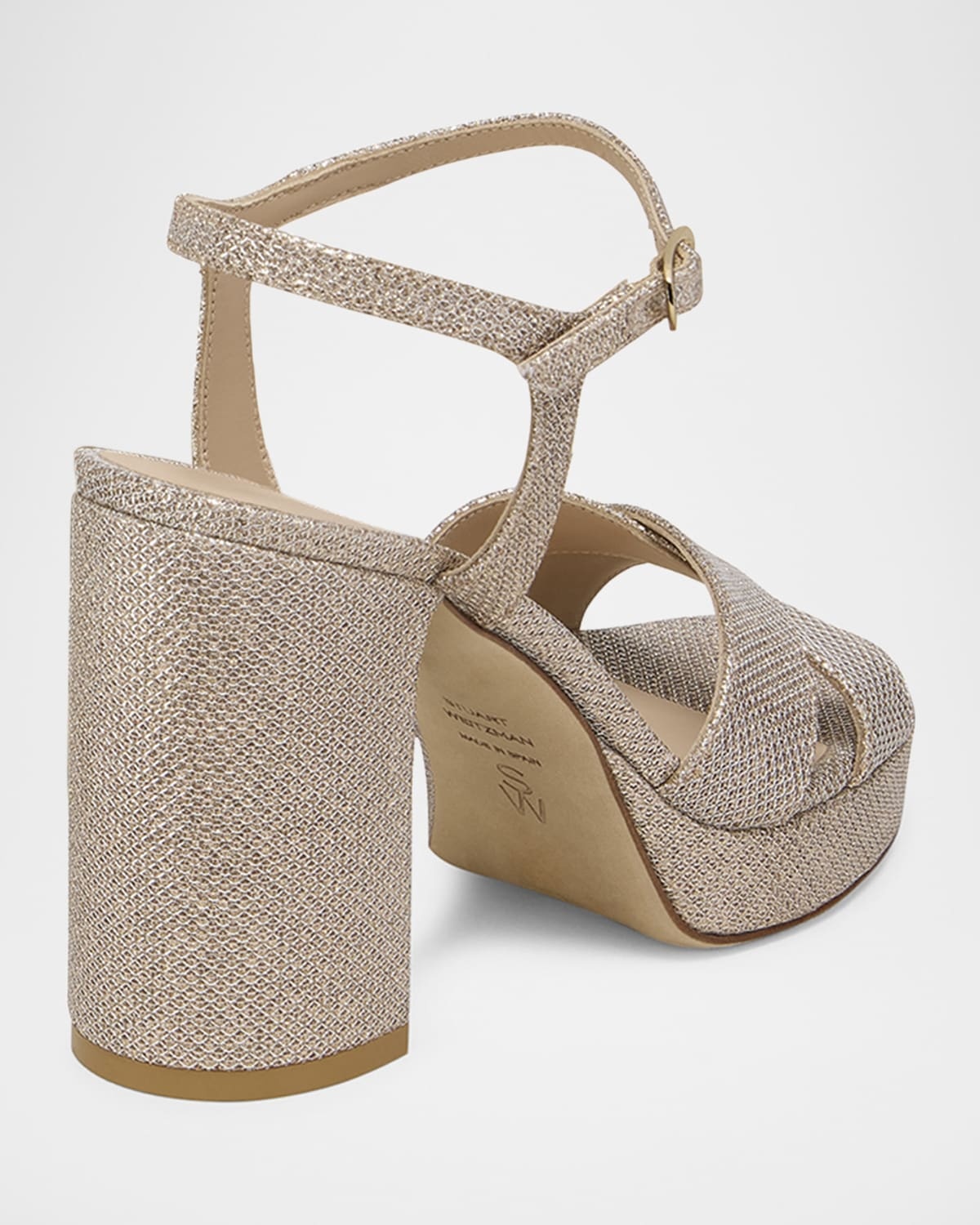 Dayna Metallic Crisscross Platform Sandals - 3