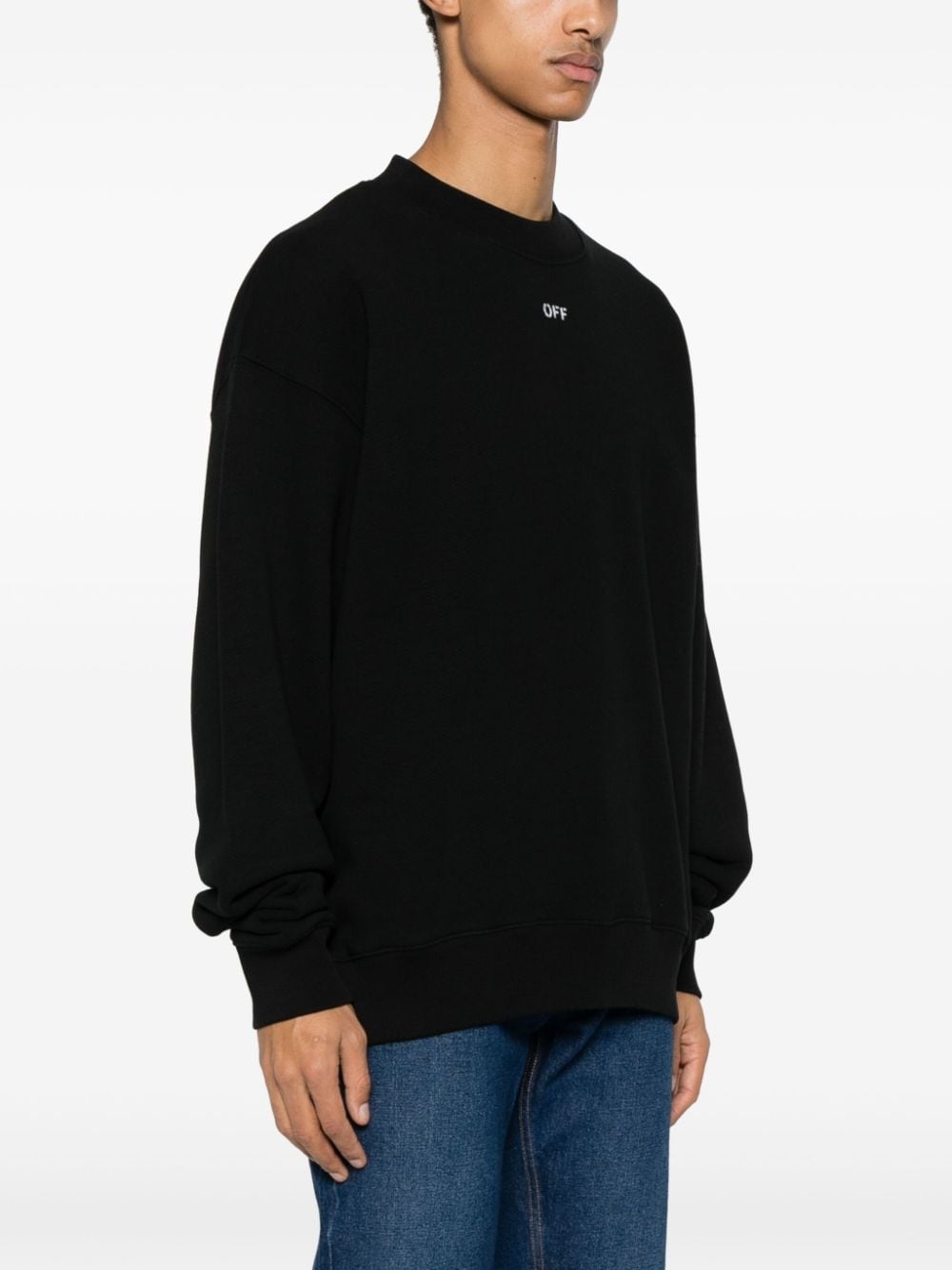 logo-print cotton sweatshirt - 3