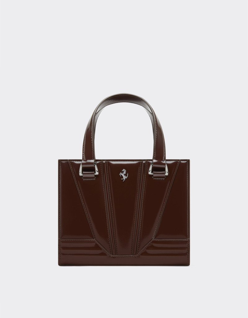 Ferrari GT mini tote bag in glossy leather 1
