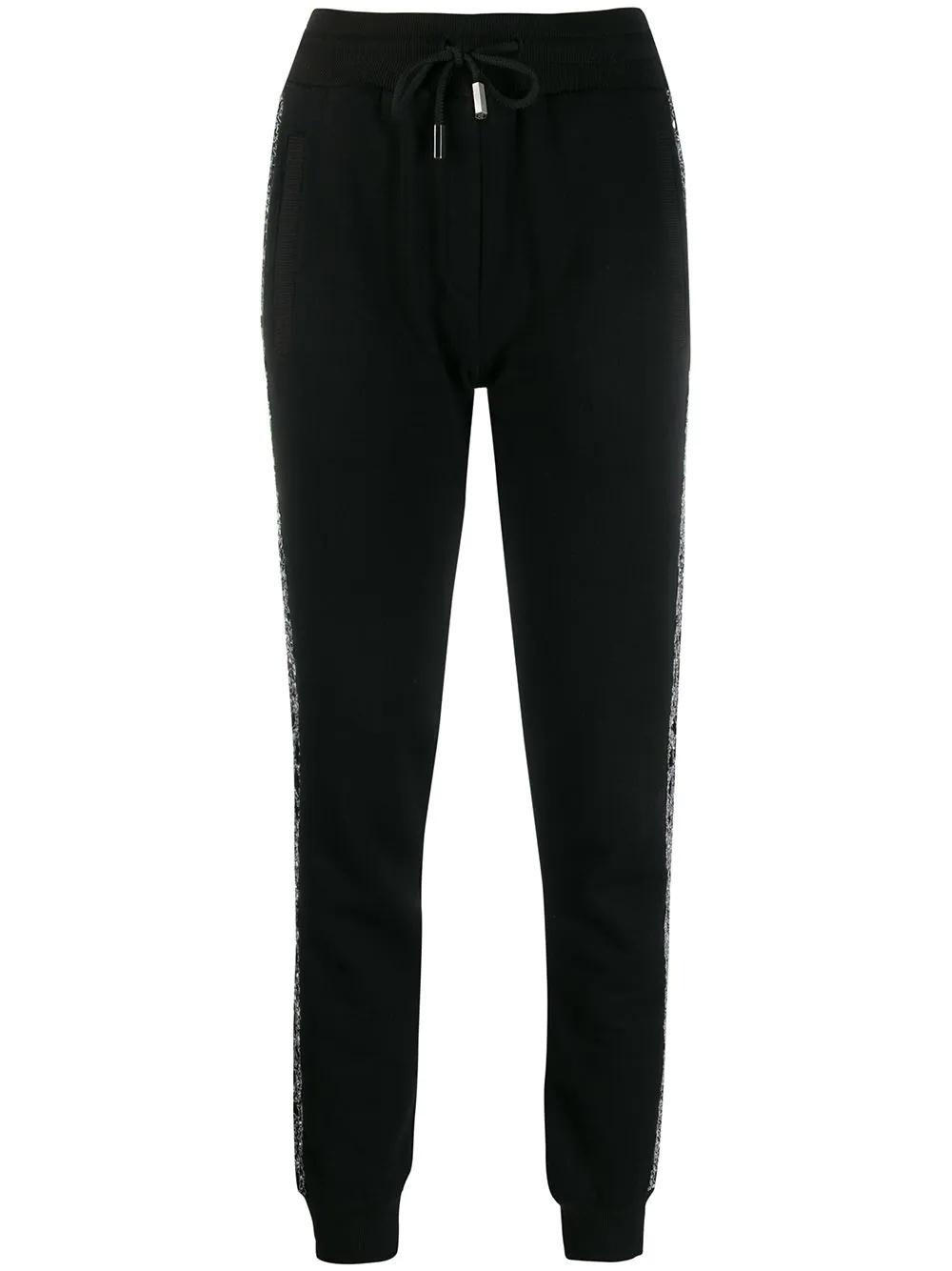 crystal-embellished track pants - 1