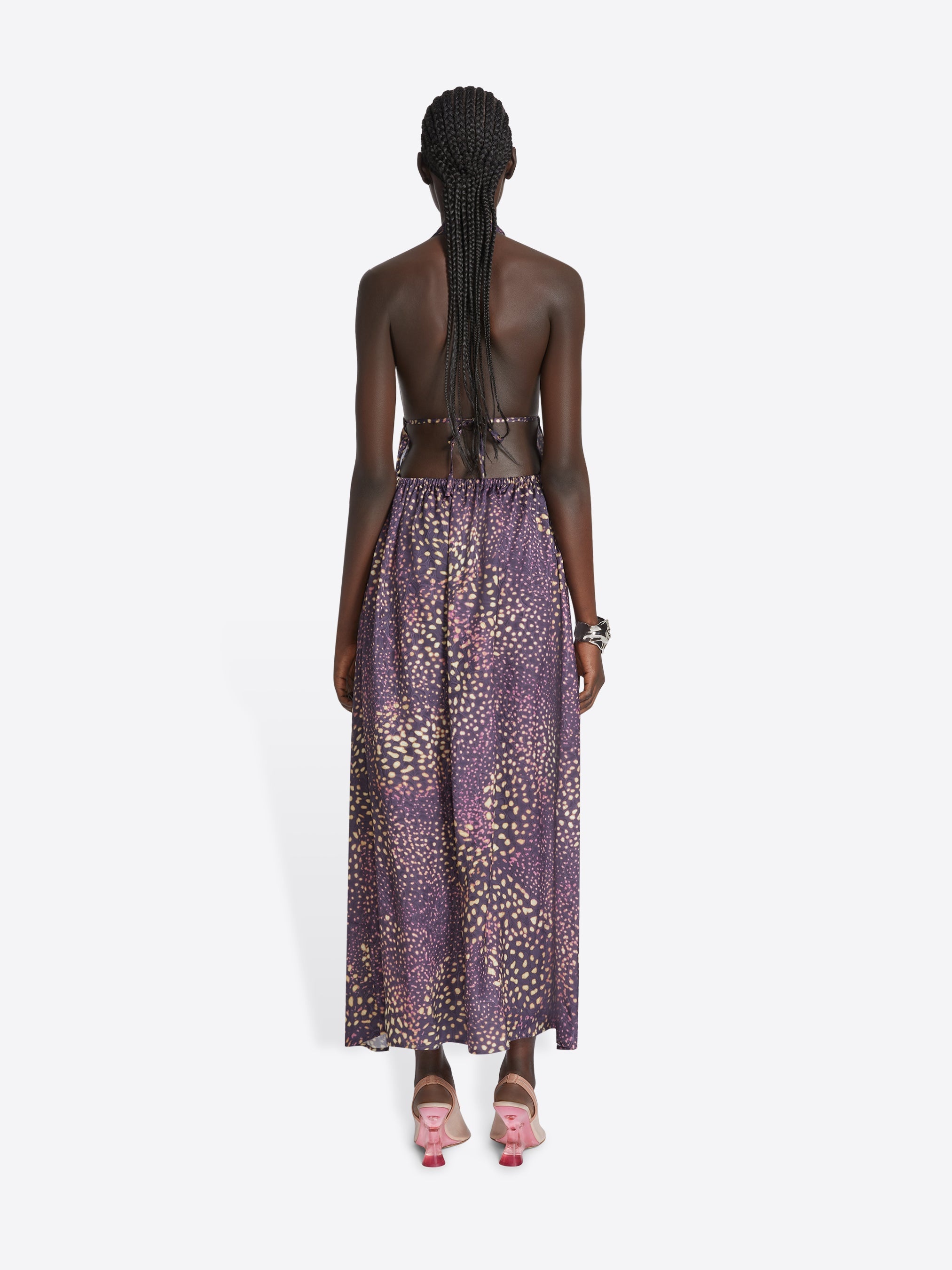 JACQUARD HALTER DRESS - 4