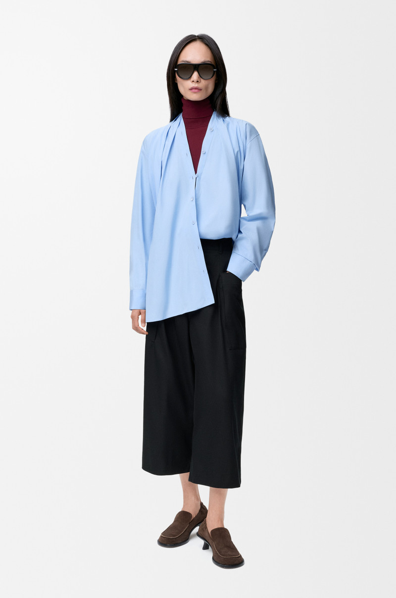 Loewe Cropped trousers in cotton and silk outlook
