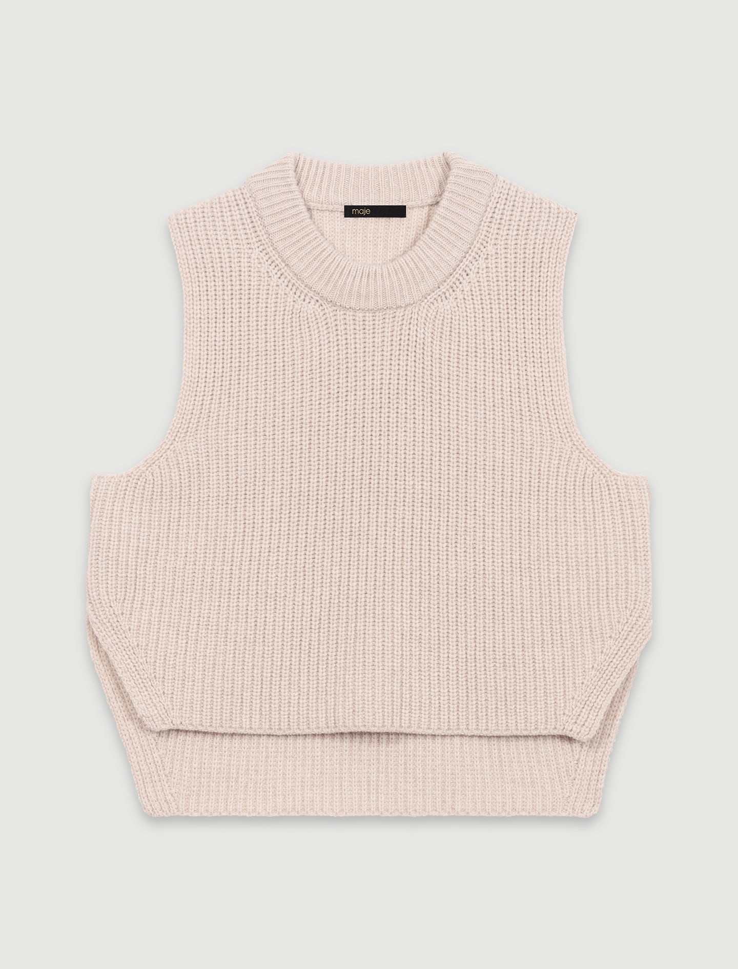 Sleeveless wool jumper - 1