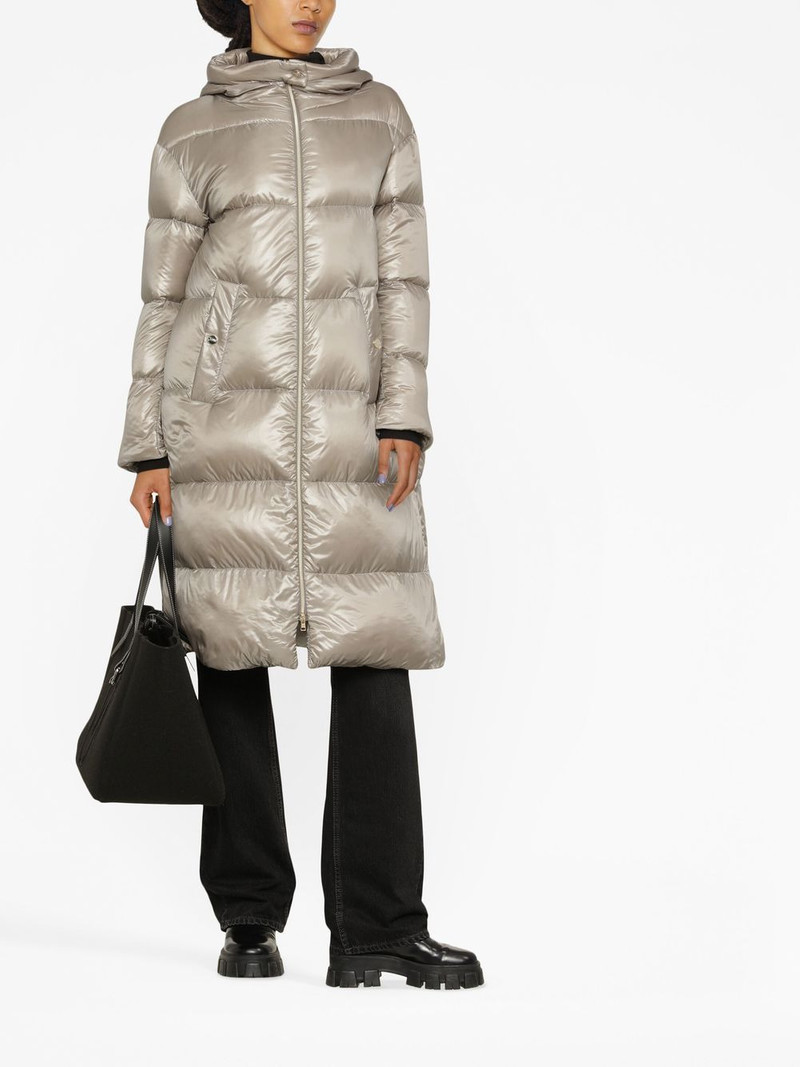 Herno quilted padded zipped coat outlook