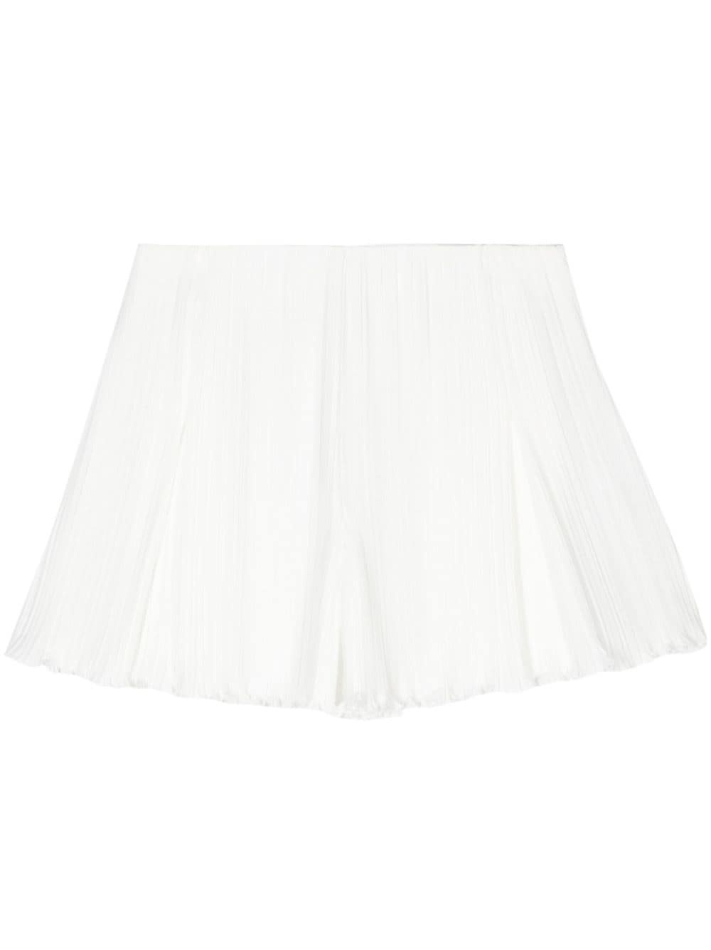 pleated high-waisted shorts - 1