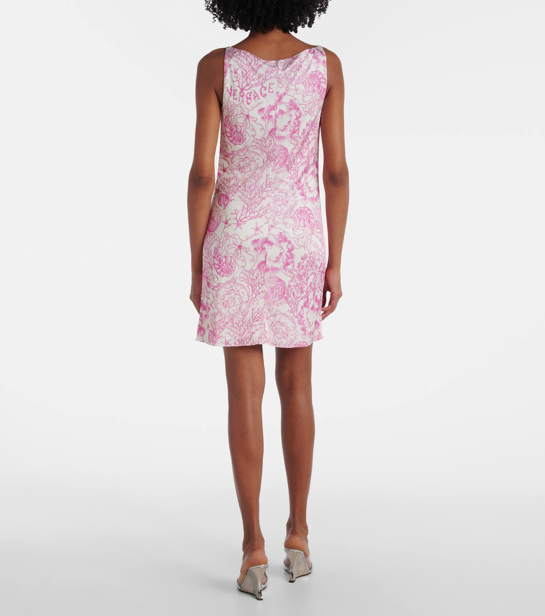 Underwater Barocco draped satin minidress - 3