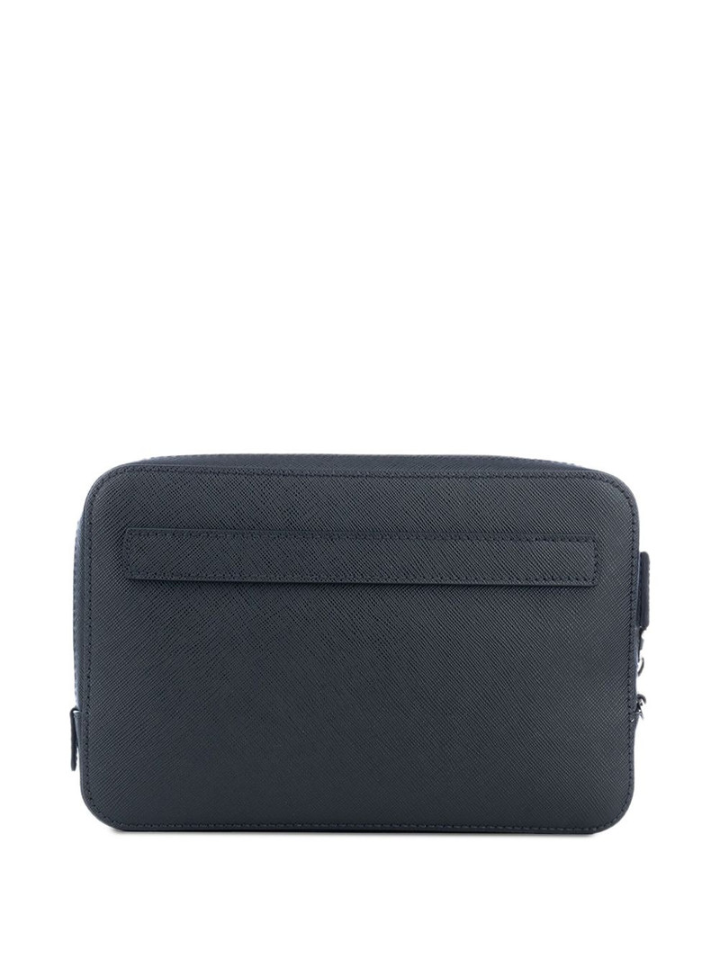 Prada structured logo pouch outlook