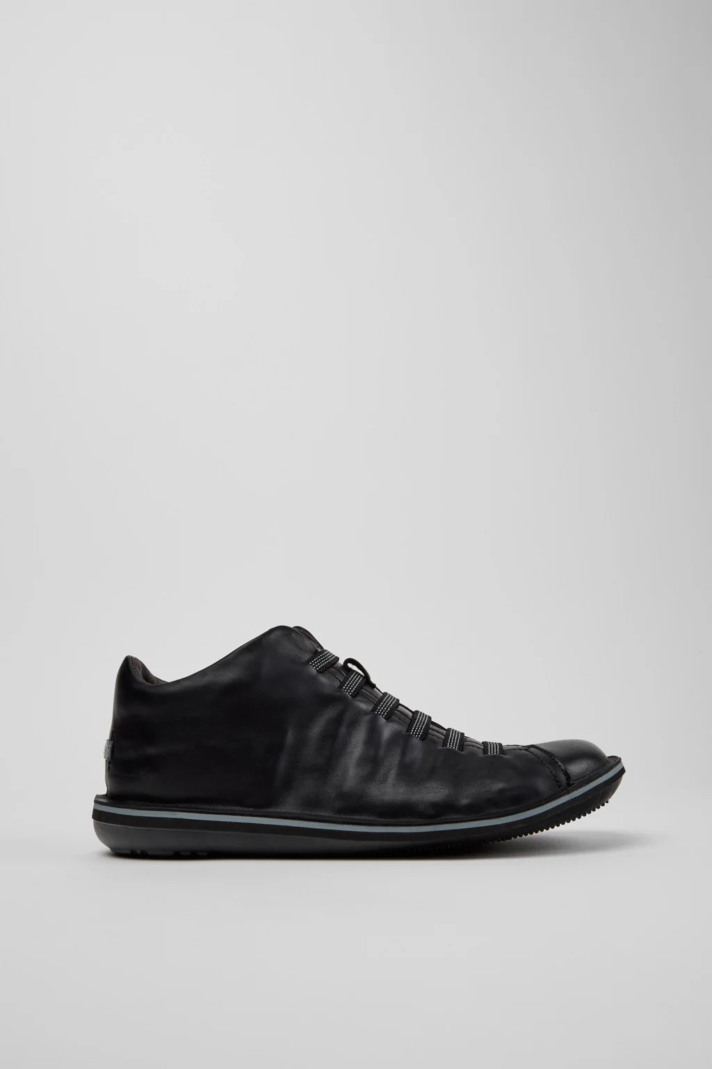Beetle Black Leather Ankle Boots for Men. - 1