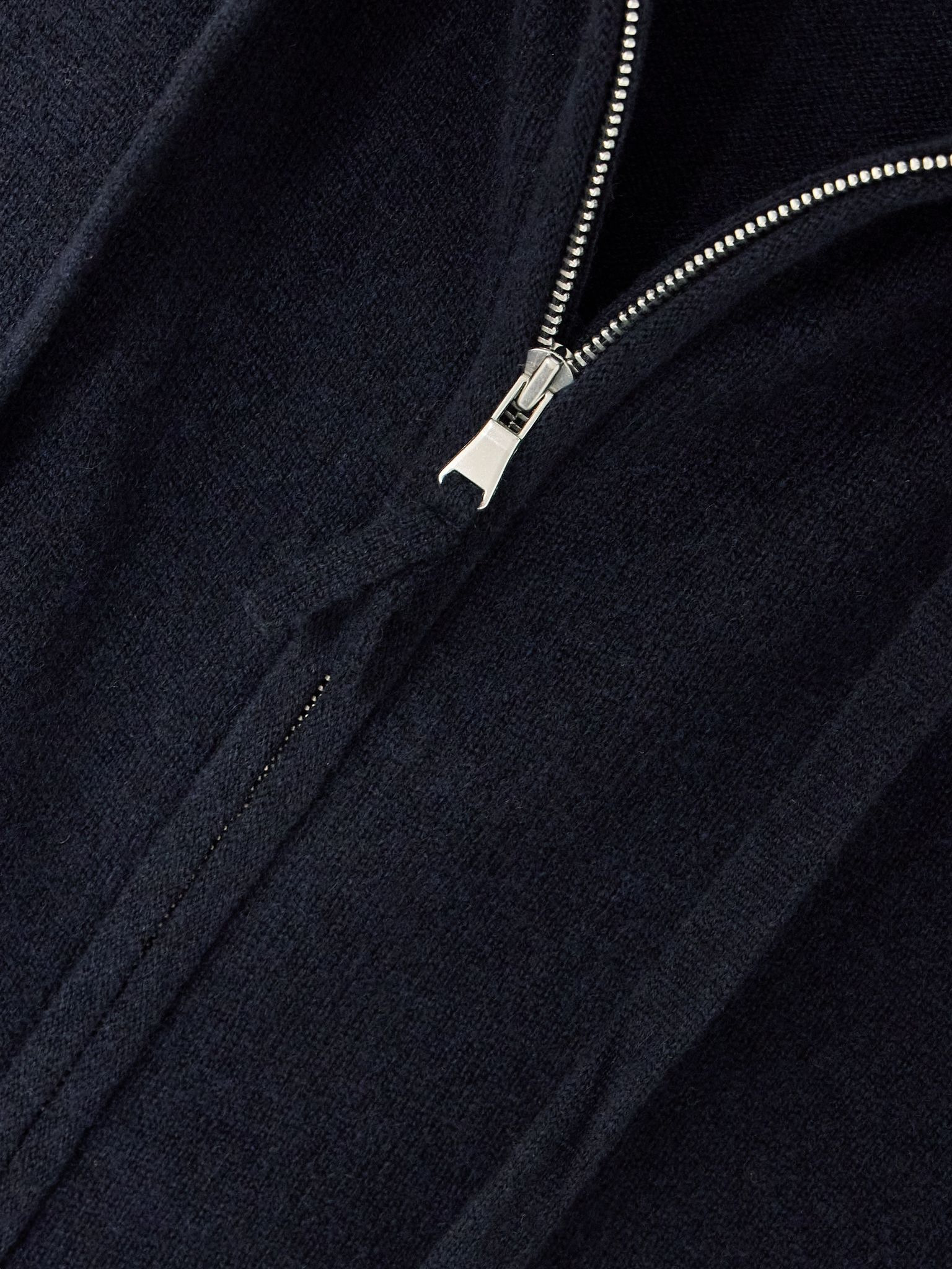 Wool and cashmere-blend hoodie Navy - 4