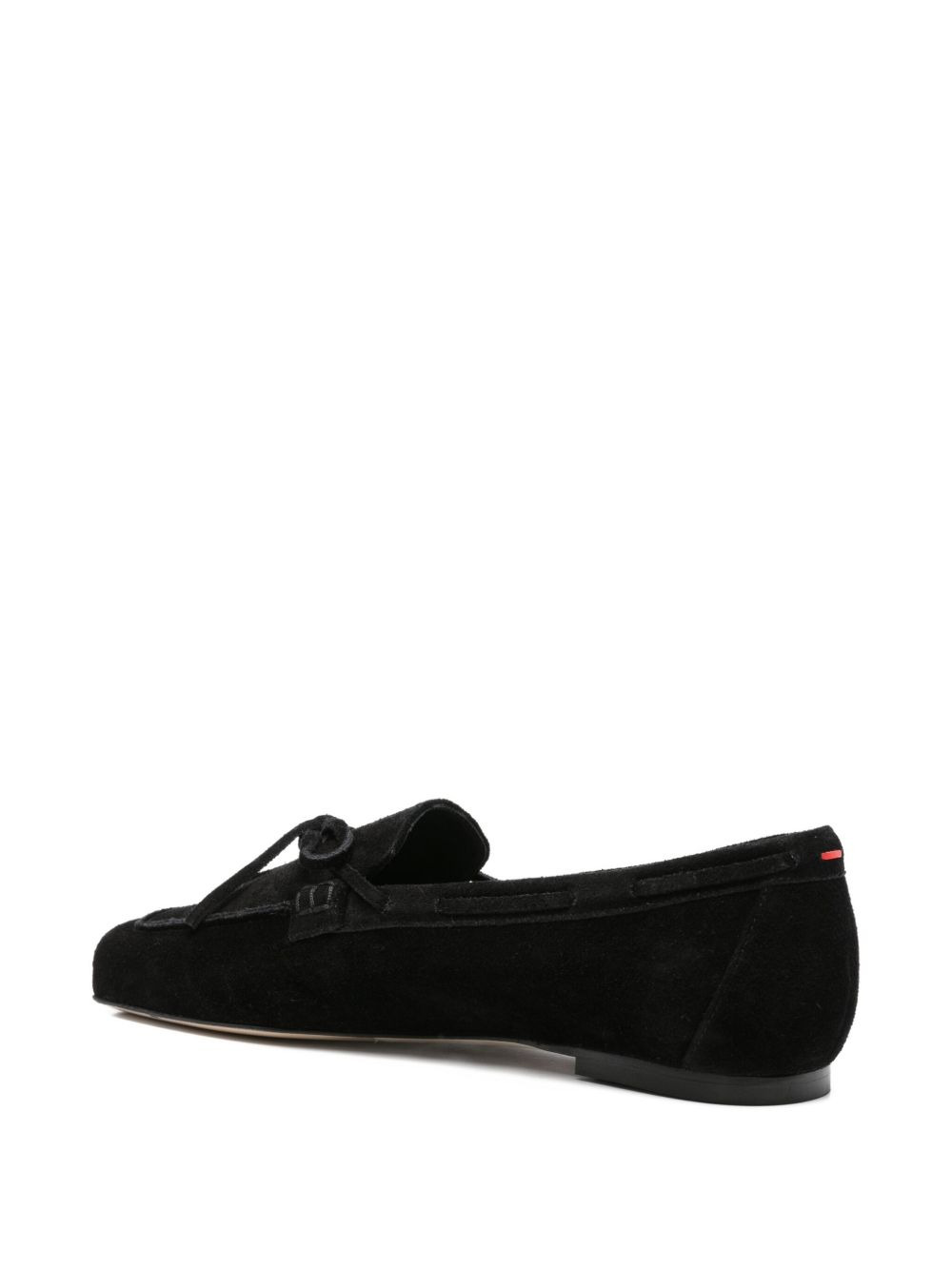 bow-detail suede loafers - 3