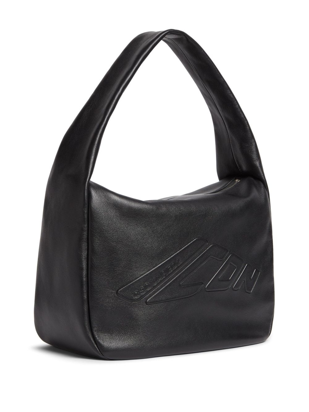 logo-embossed leather tote bag - 3