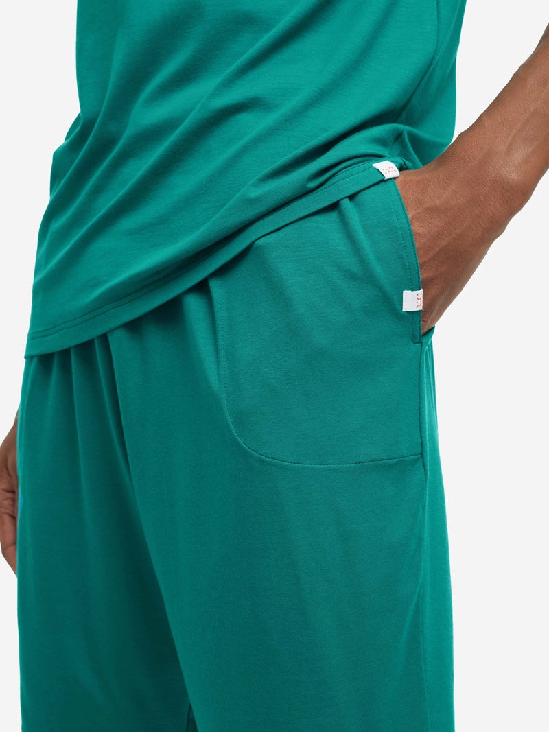 Men's Lounge Shorts Basel Micro Modal Stretch Jungle Green - 2