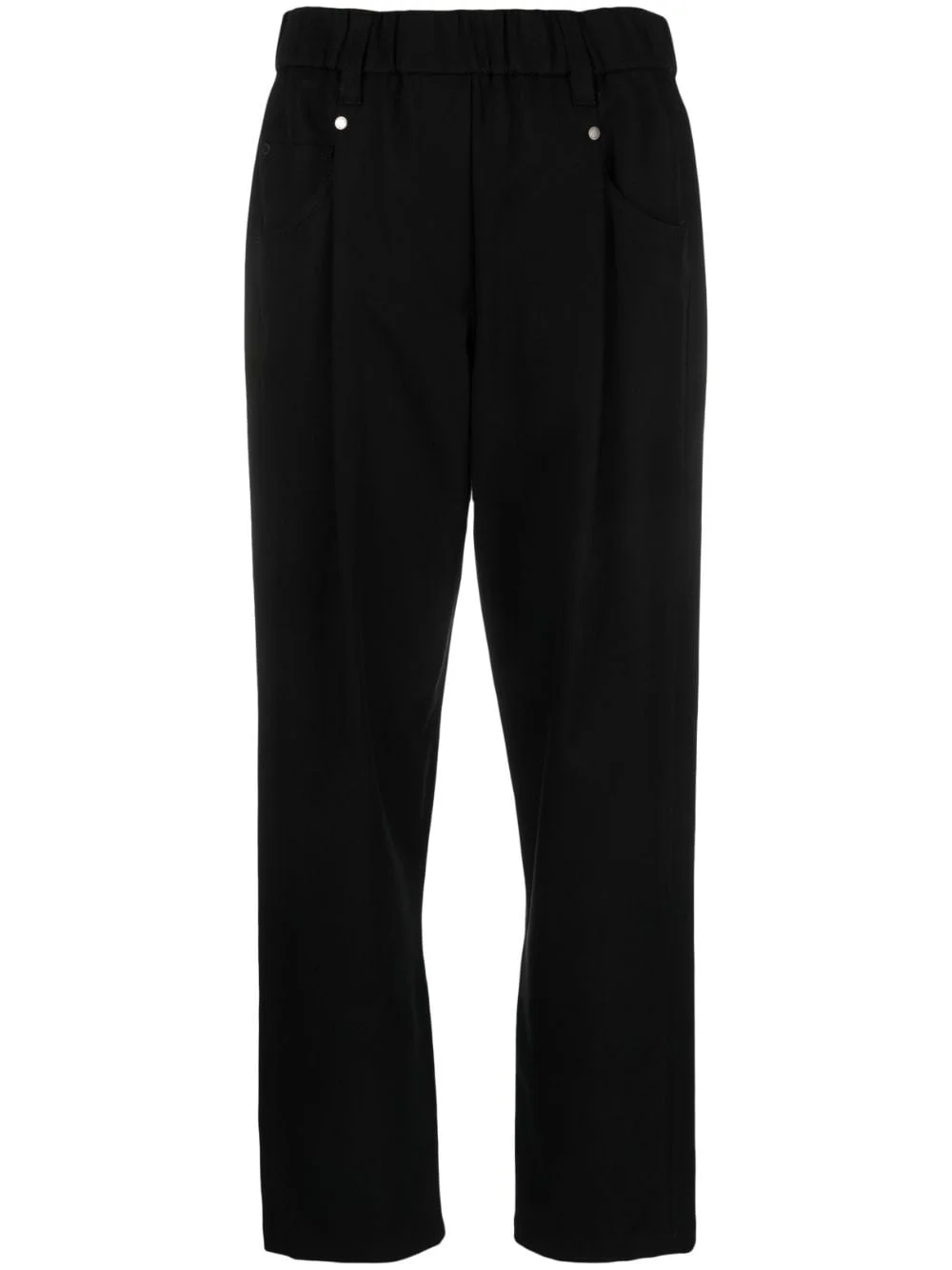 cropped straight-leg trousers - 1