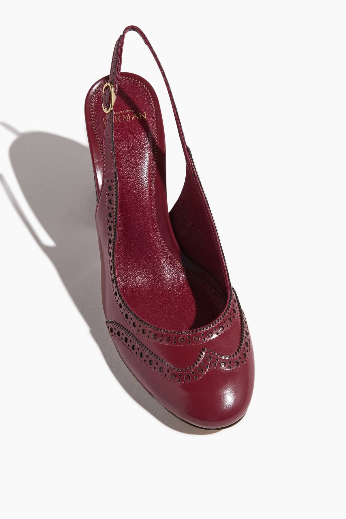 Slingback Brogue Pump 85 in Chili Red - 4