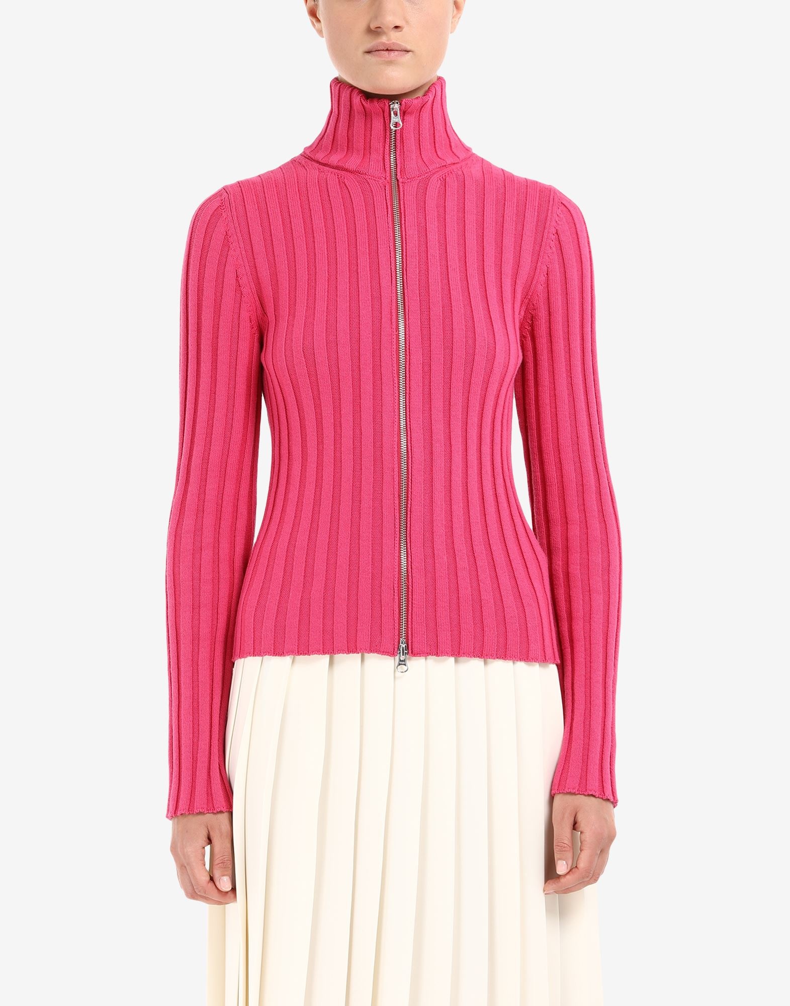 Logo ribbed zip sweater - 5