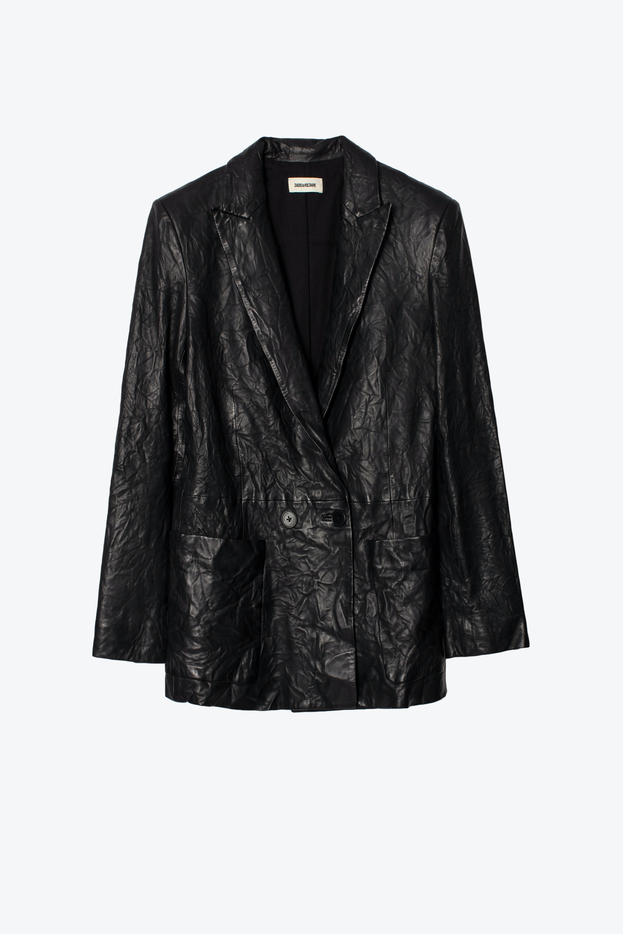 Visco Crinkled Leather Jacket - 1