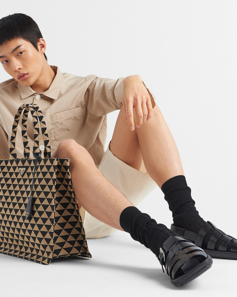 Prada Brushed leather sandals outlook