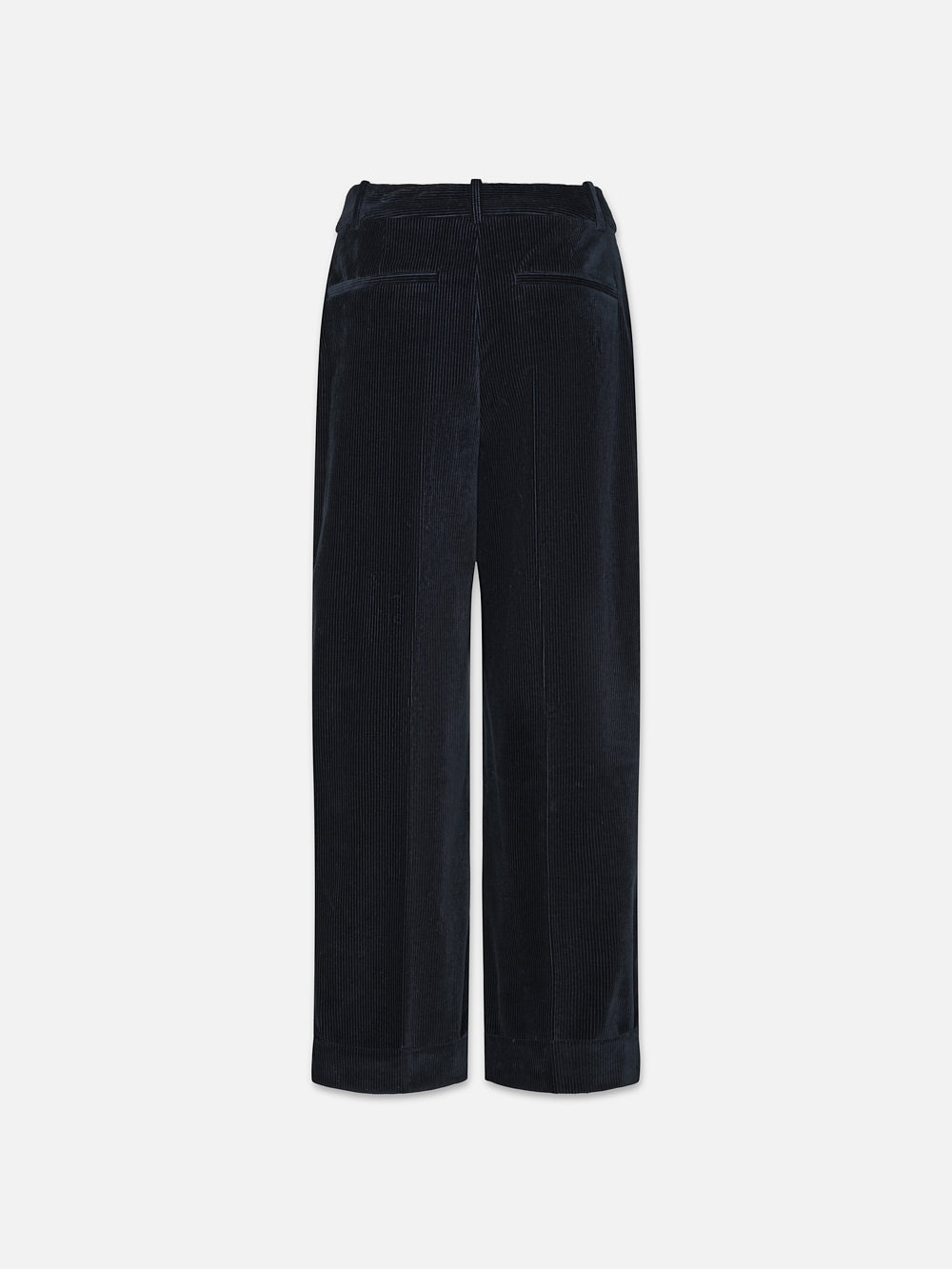 Cropped Relaxed Corduroy Trouser in Navy - 4