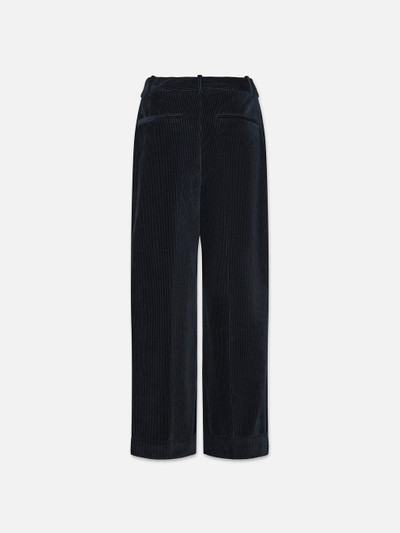 FRAME Cropped Relaxed Corduroy Trouser in Navy outlook
