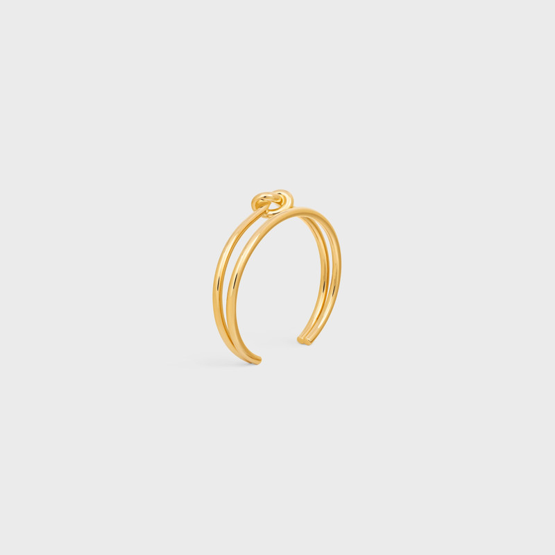 CELINE Knot Double Cuff in Brass with Gold Finish outlook