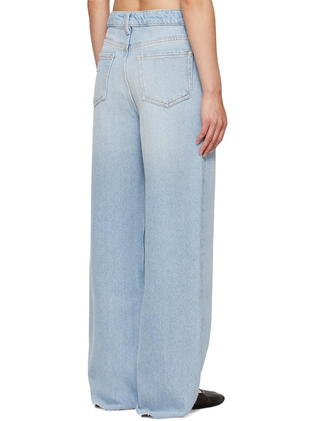 Blue Overdyed Heavy Izey Jeans - 3