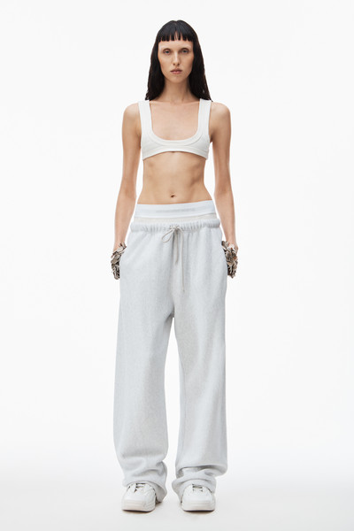 Alexander Wang wide leg sweatpants with pre-styled logo brief waistband outlook