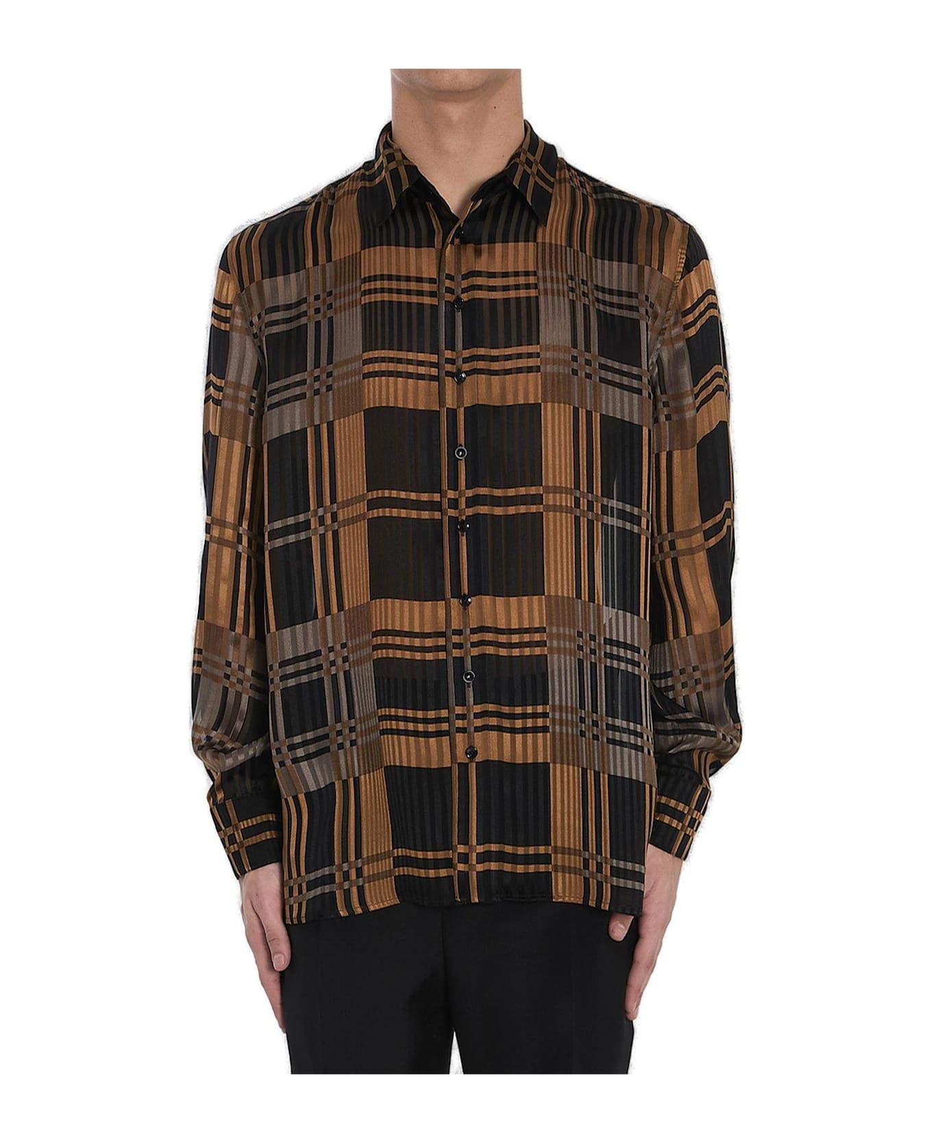 All-over Patterned Button-up Shirt - 1