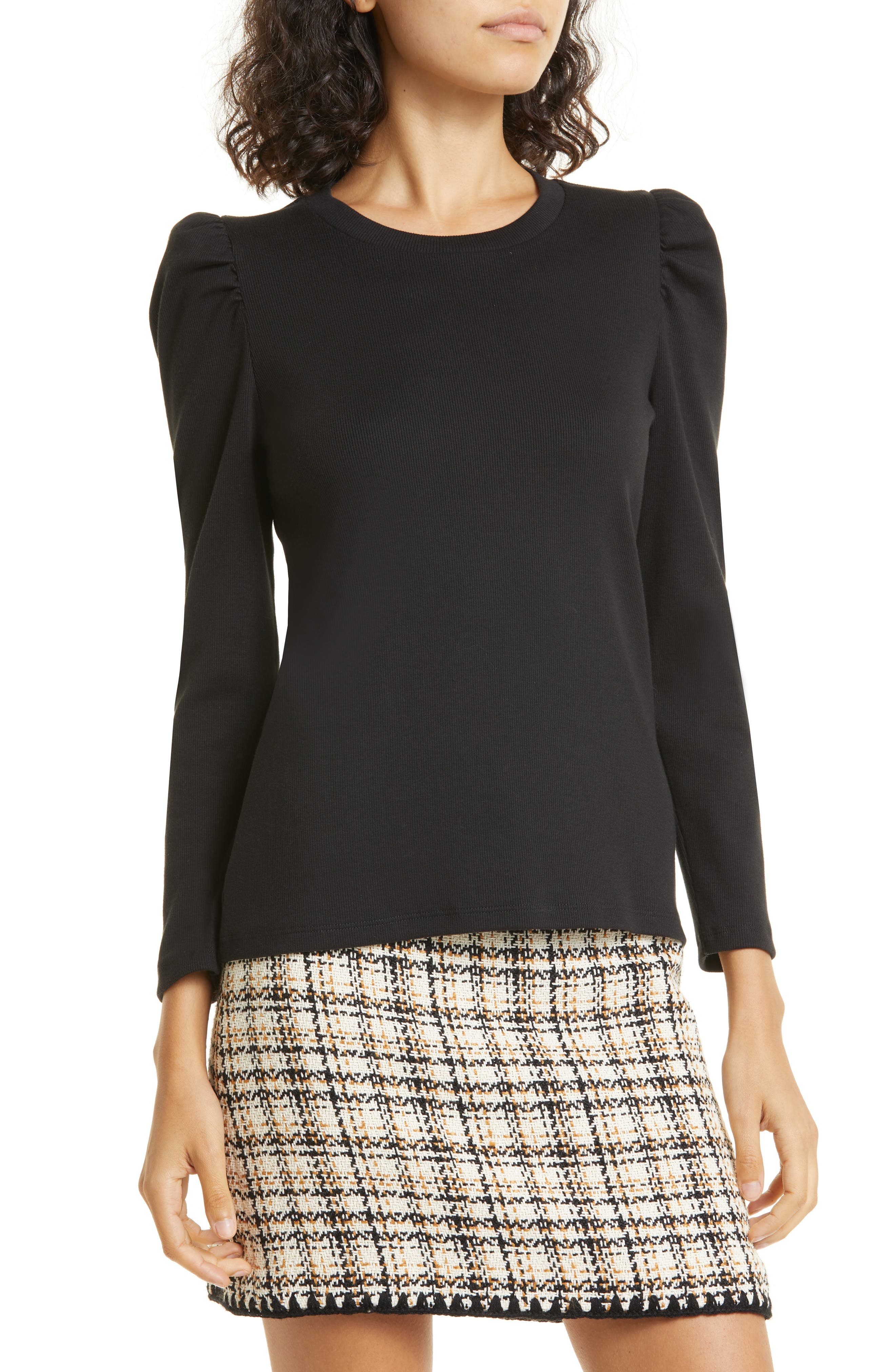 Veronica Beard Britney Rib Top in Black at Nordstrom - 4