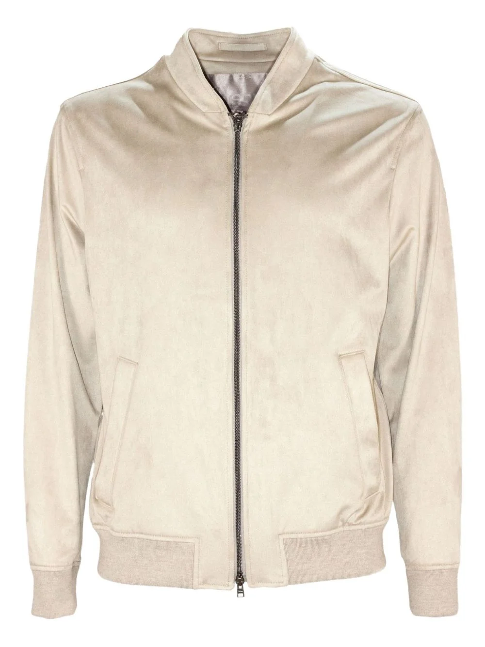 stand-collar welt-pocket bomber jacket - 1