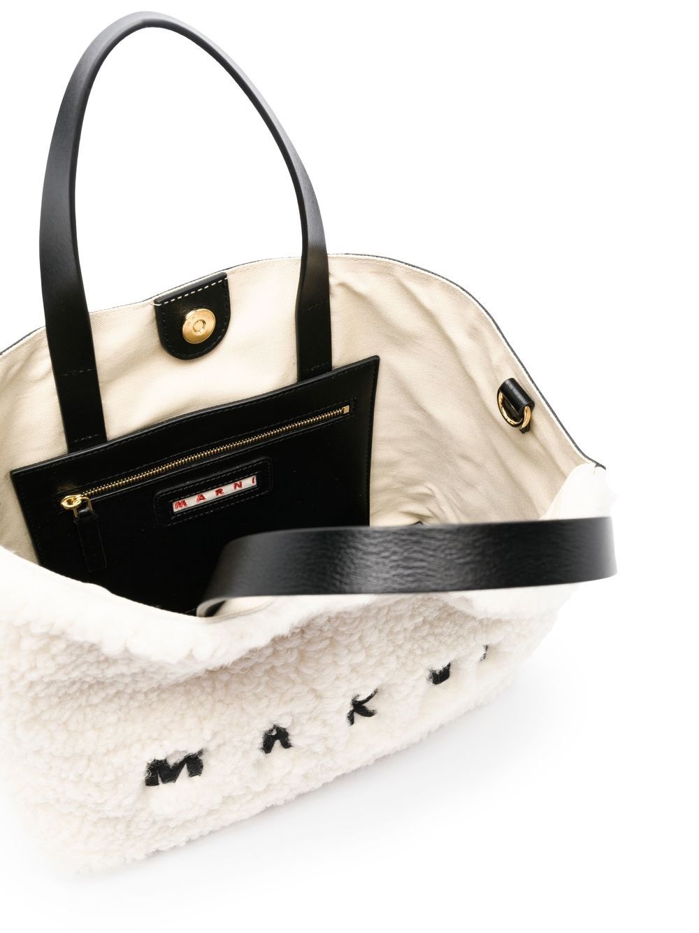 Museo shearling tote bag - 6