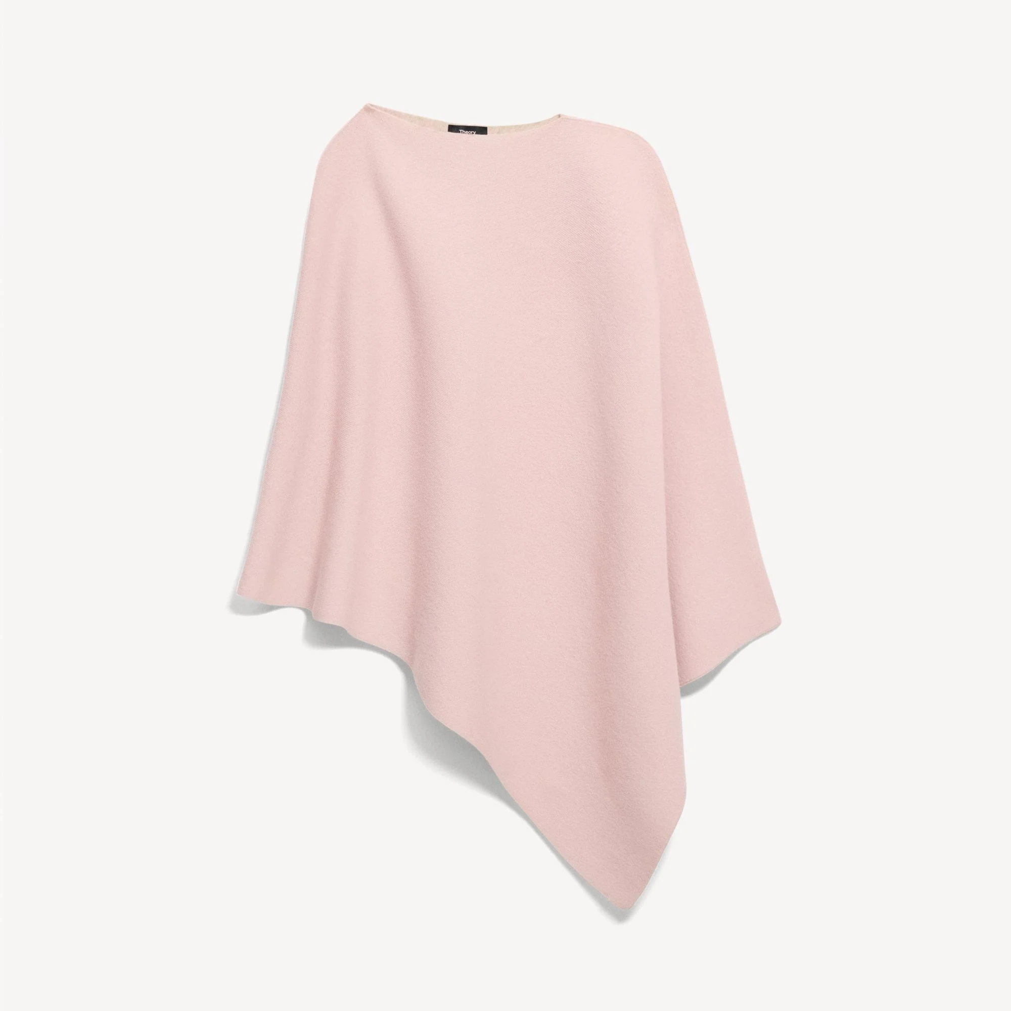 Reversible Draped Poncho in Felted Wool-Cashmere - 1