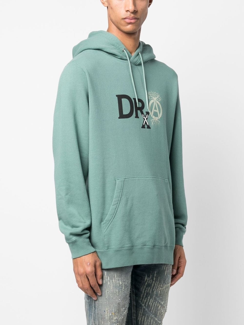 x DRXSRL logo-print detail hoodie - 3