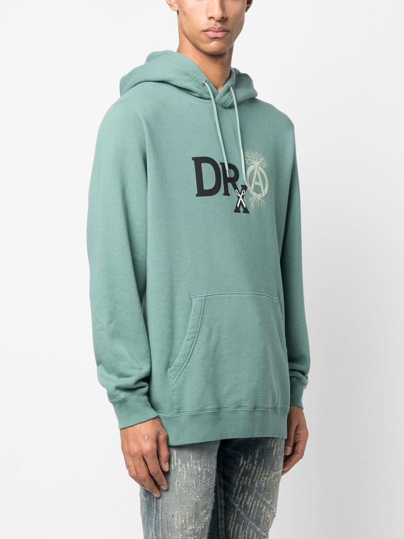 x DRXSRL logo-print detail hoodie 3